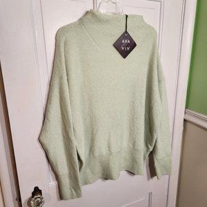 Women's Light Green Cozy Pullover Sweater